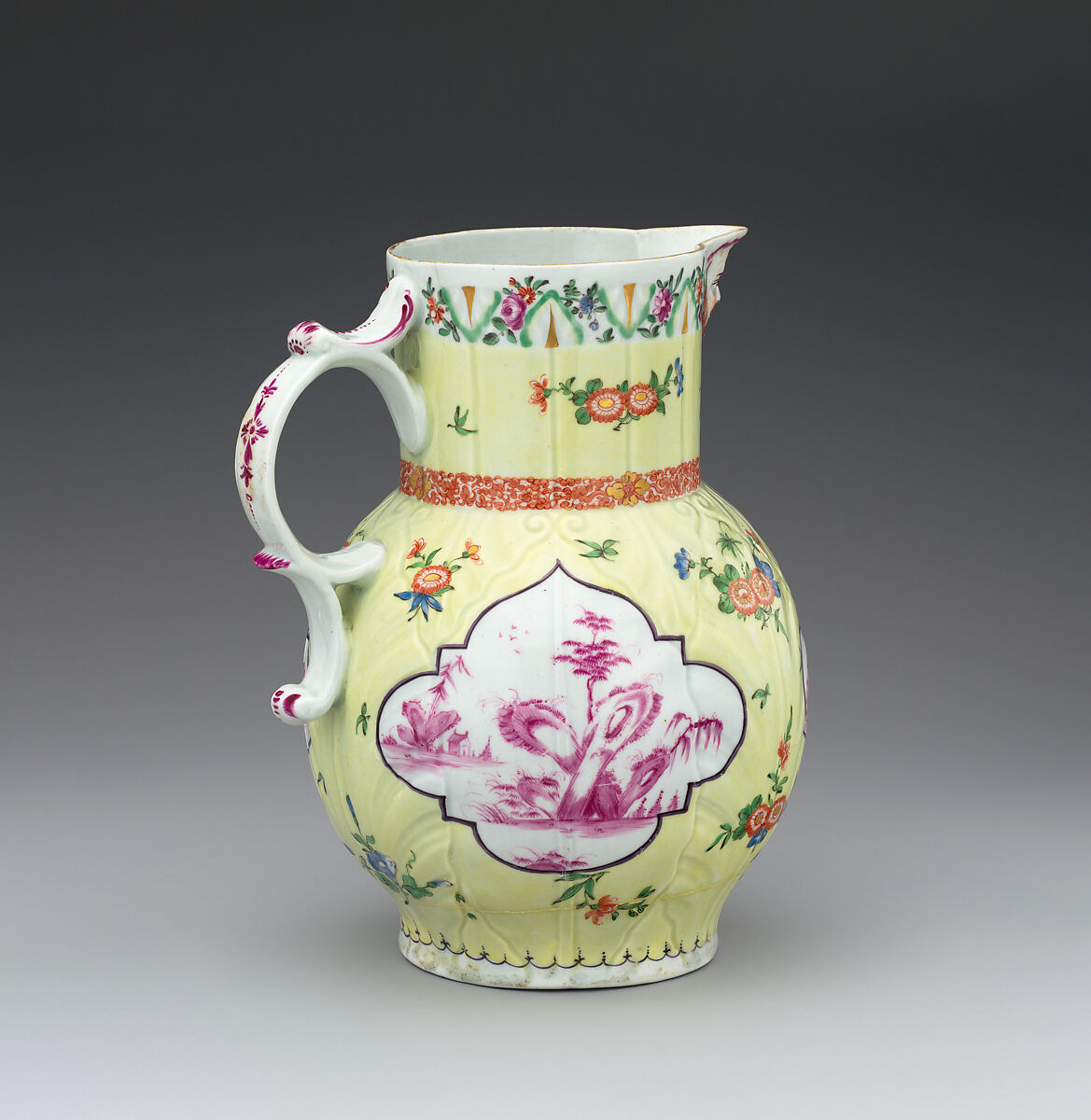 Jug, Worcester factory (British, 1751–2008), Soft-paste porcelain, British, Worcester 