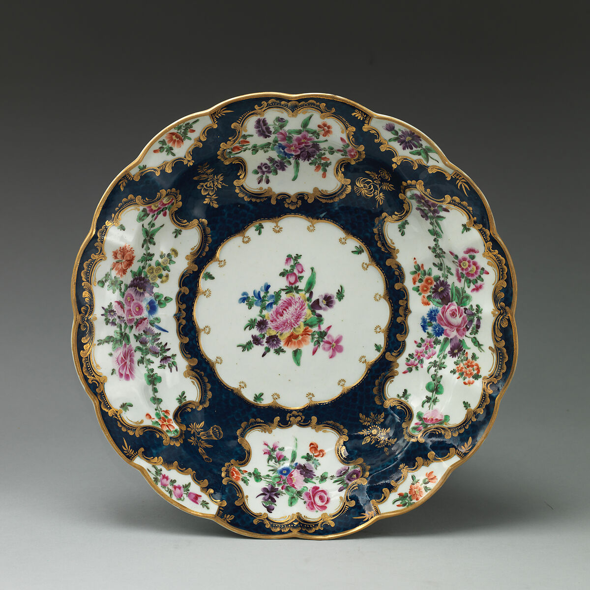 Dish (one of a pair), Worcester factory (British, 1751–2008), Soft-paste porcelain, British, Worcester 