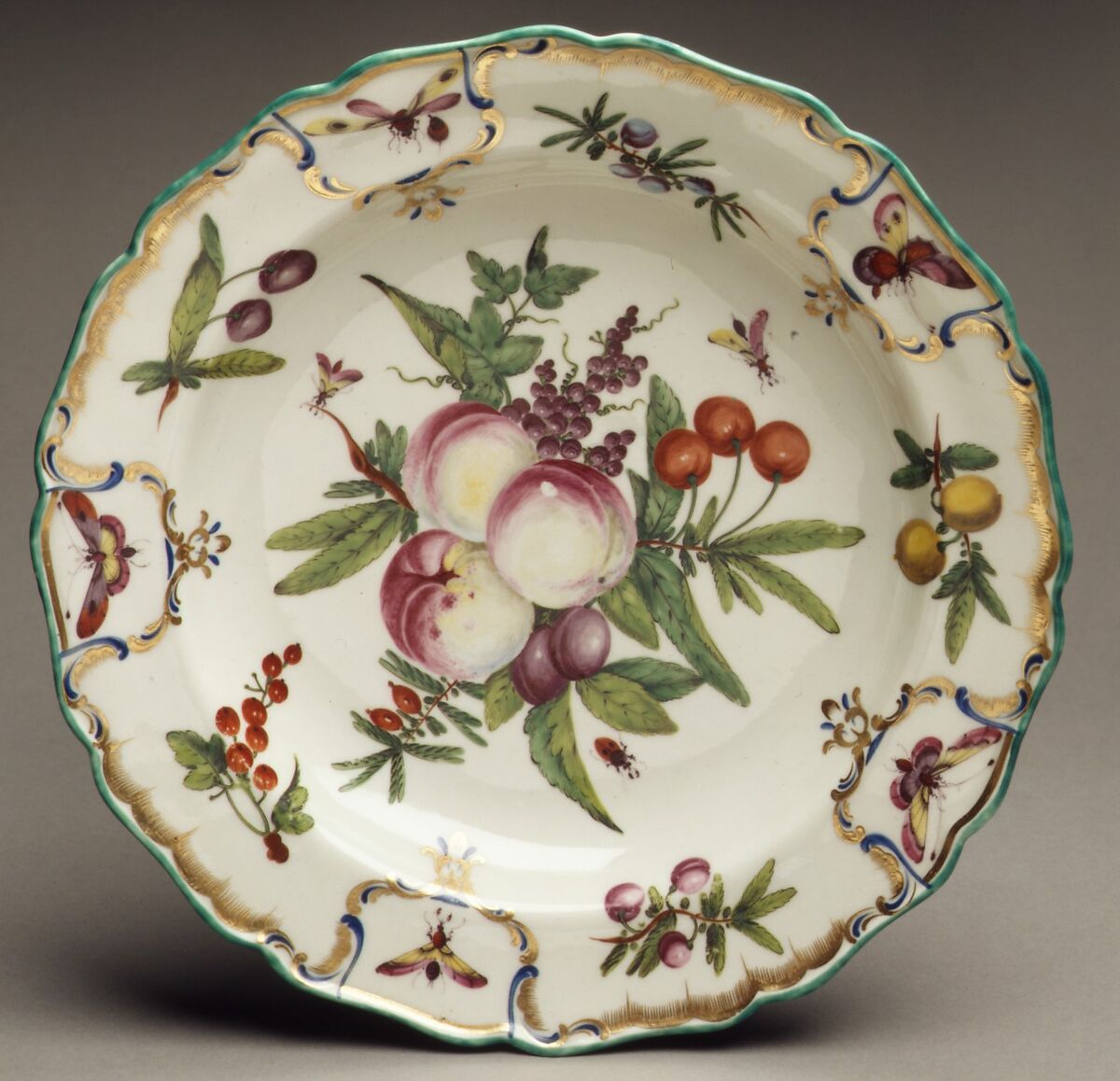 Plate (one of a pair), Worcester factory (British, 1751–2008), Soft-paste porcelain, British, Worcester 