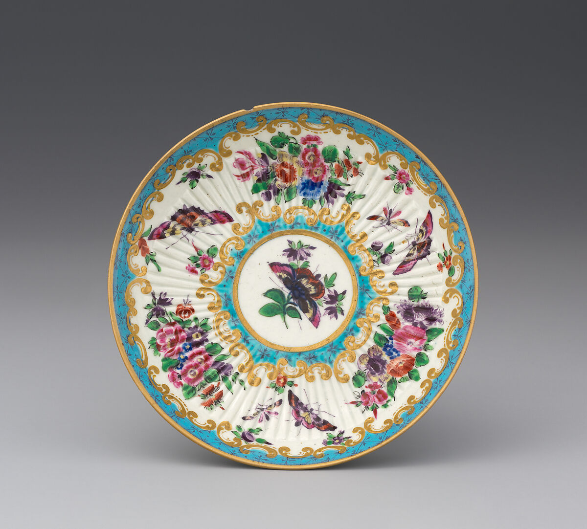 Cup and saucer, Worcester factory (British, 1751–2008), Soft-paste porcelain, British, Worcester