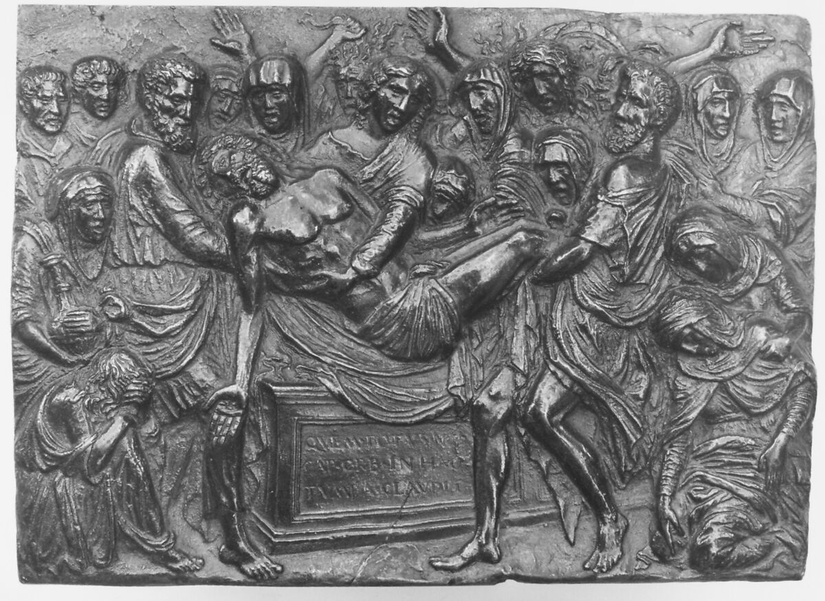 The Entombment of Christ, Andrea Briosco, called Riccio (Italian, Trent 1470–1532 Padua), Bronze, Italian, Padua 