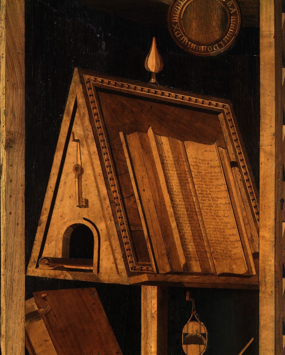 Studiolo from the Ducal Palace in Gubbio, Designed by Francesco di Giorgio Martini (Italian, Siena 1439–1501 Siena), Walnut, beech, rosewood, oak and fruitwoods in walnut base, Italian, Gubbio