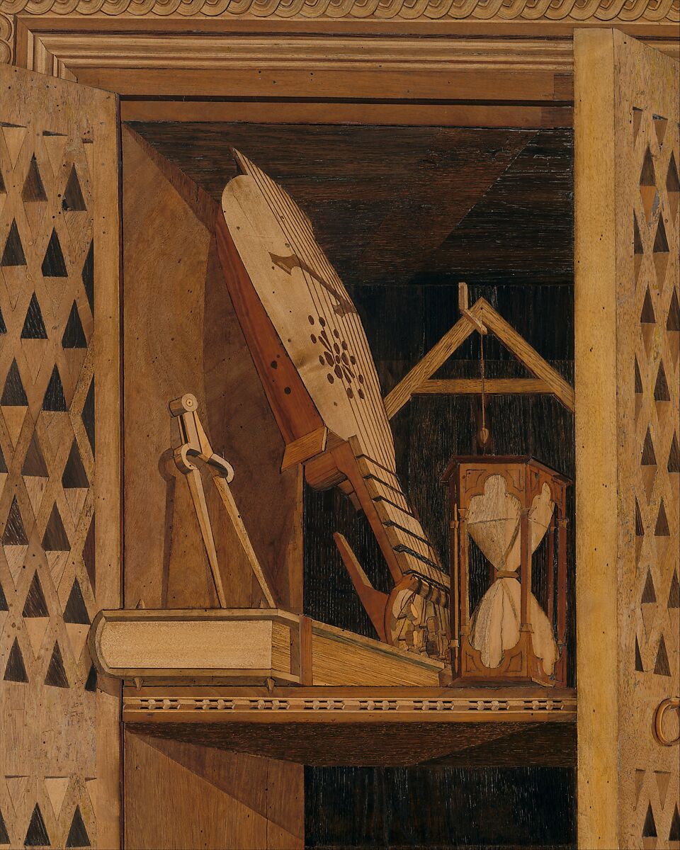 Studiolo from the Ducal Palace in Gubbio, Designed by Francesco di Giorgio Martini (Italian, Siena 1439–1501 Siena), Walnut, beech, rosewood, oak and fruitwoods in walnut base, Italian, Gubbio