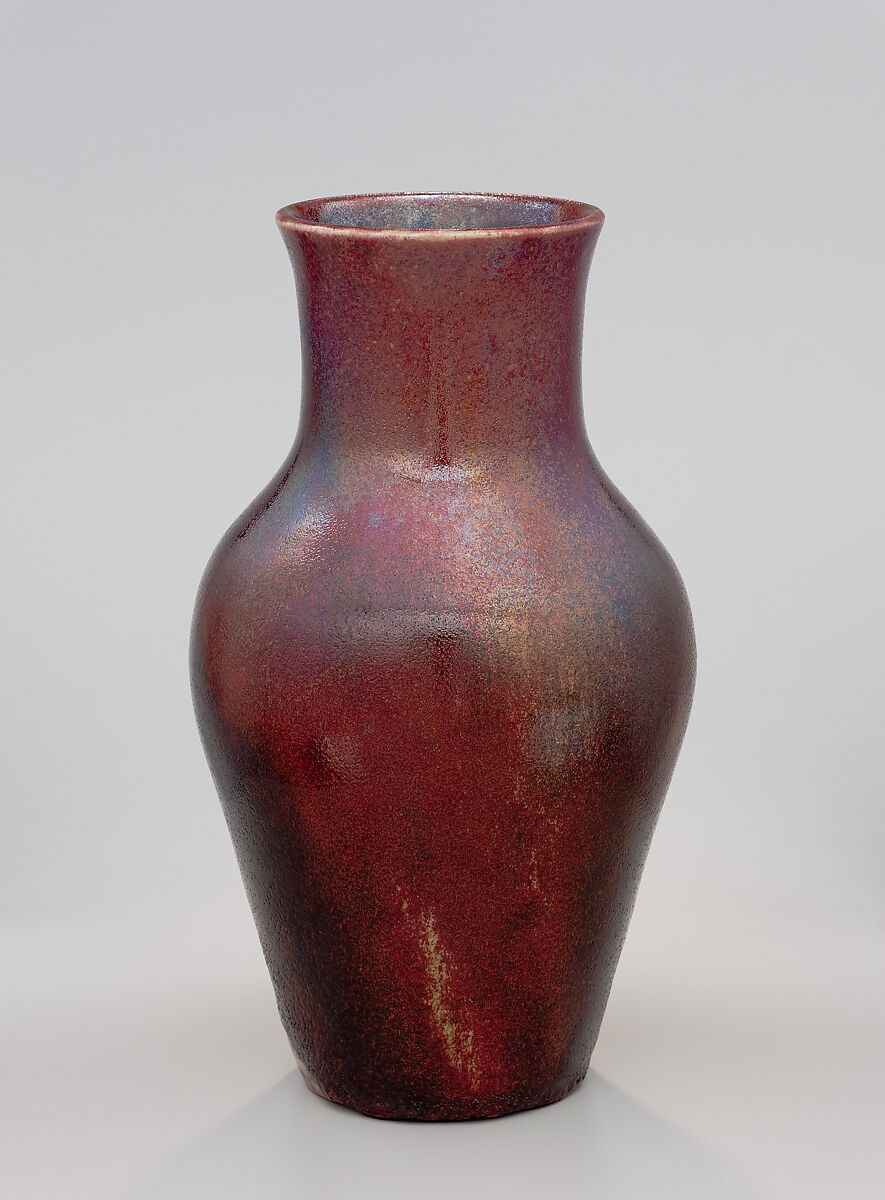 Vase, Hugh C. Robertson (1844–1908), Stoneware, American 