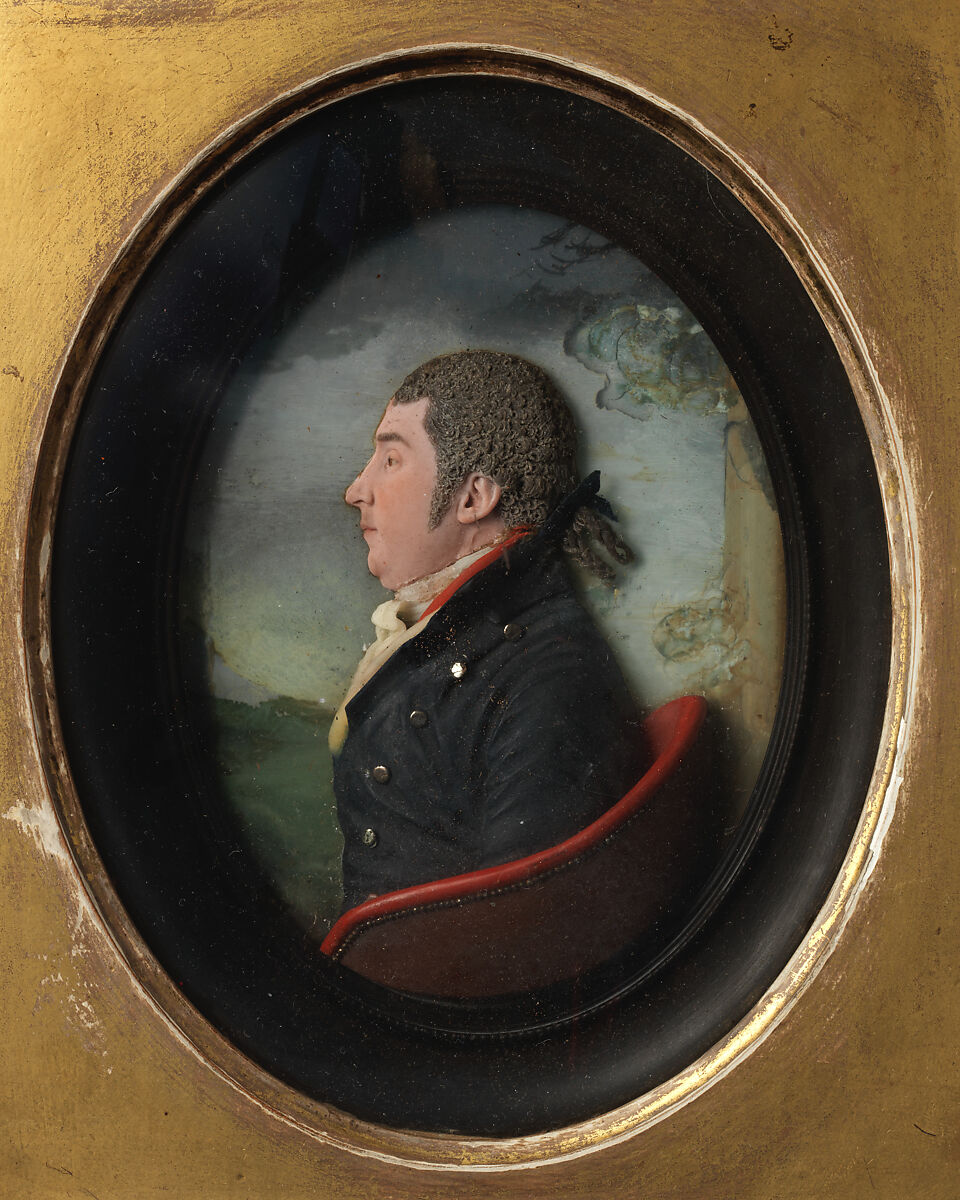 Portrait of a man, Possibly by Joachim Smith (active 1774), Colored wax; frame: wood, British 