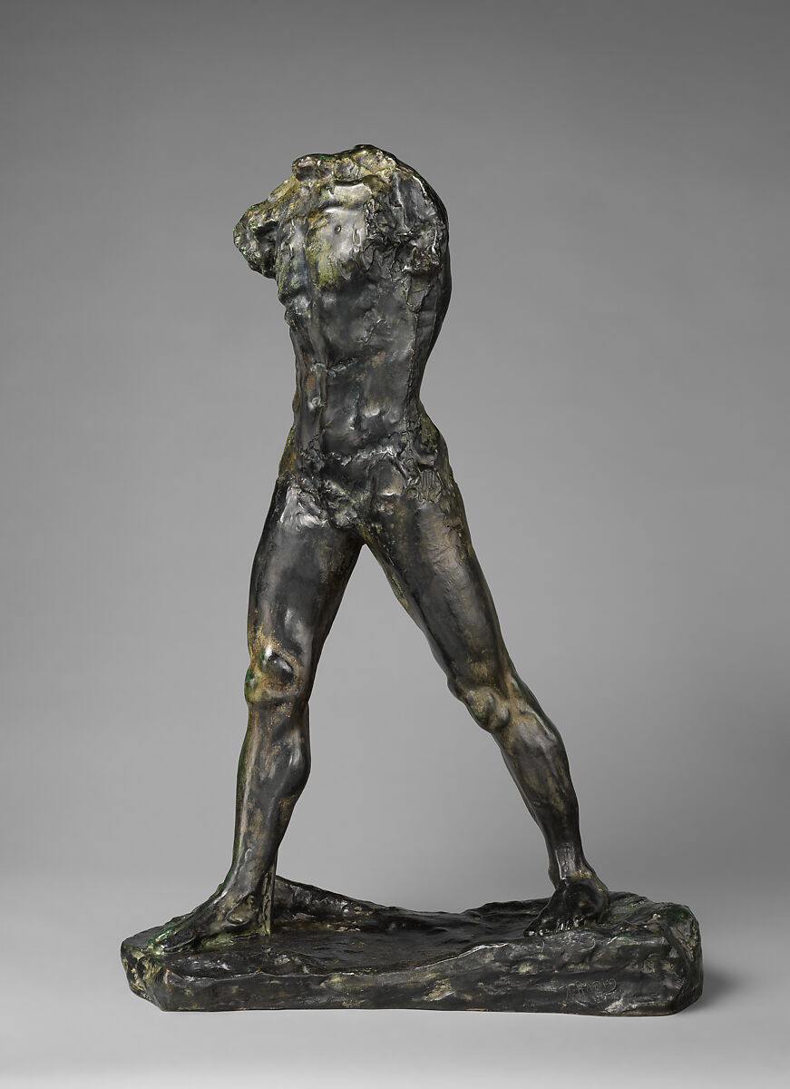 The Walking Man (L'homme qui marche), Auguste Rodin (French, Paris 1840–1917 Meudon), Bronze, green patina, French