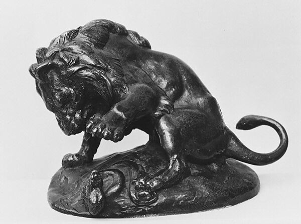 Lion About to Strike a Serpent (Lion la patte levée sur un serpent) or (Esquisse du lion des Tuileries)