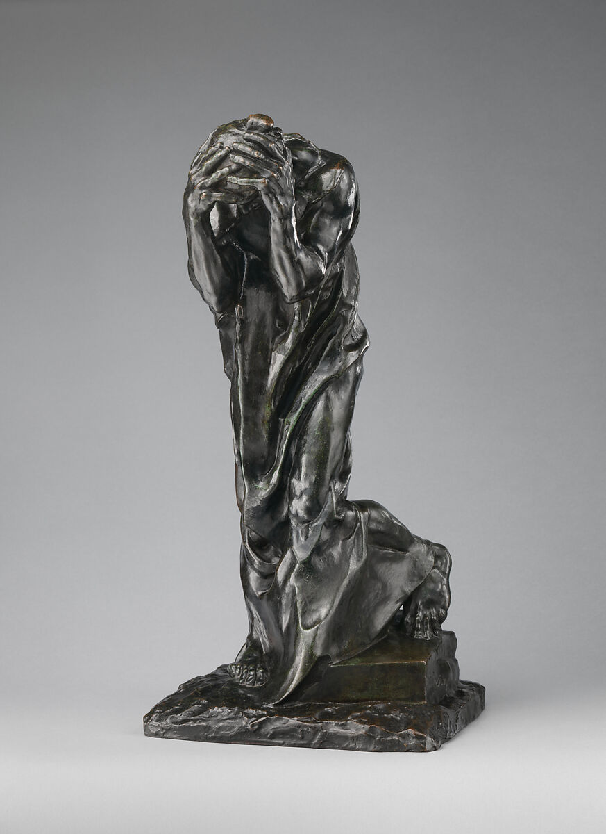 The Weeping Burgher (Andrieu d'Andres), Auguste Rodin (French, Paris 1840–1917 Meudon), Bronze, green patina, French 