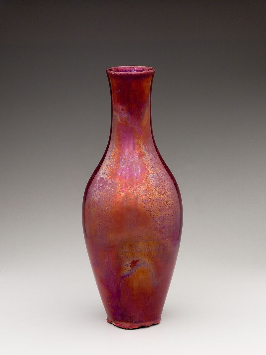 Vase, Hugh C. Robertson (1844–1908), Stoneware, American 