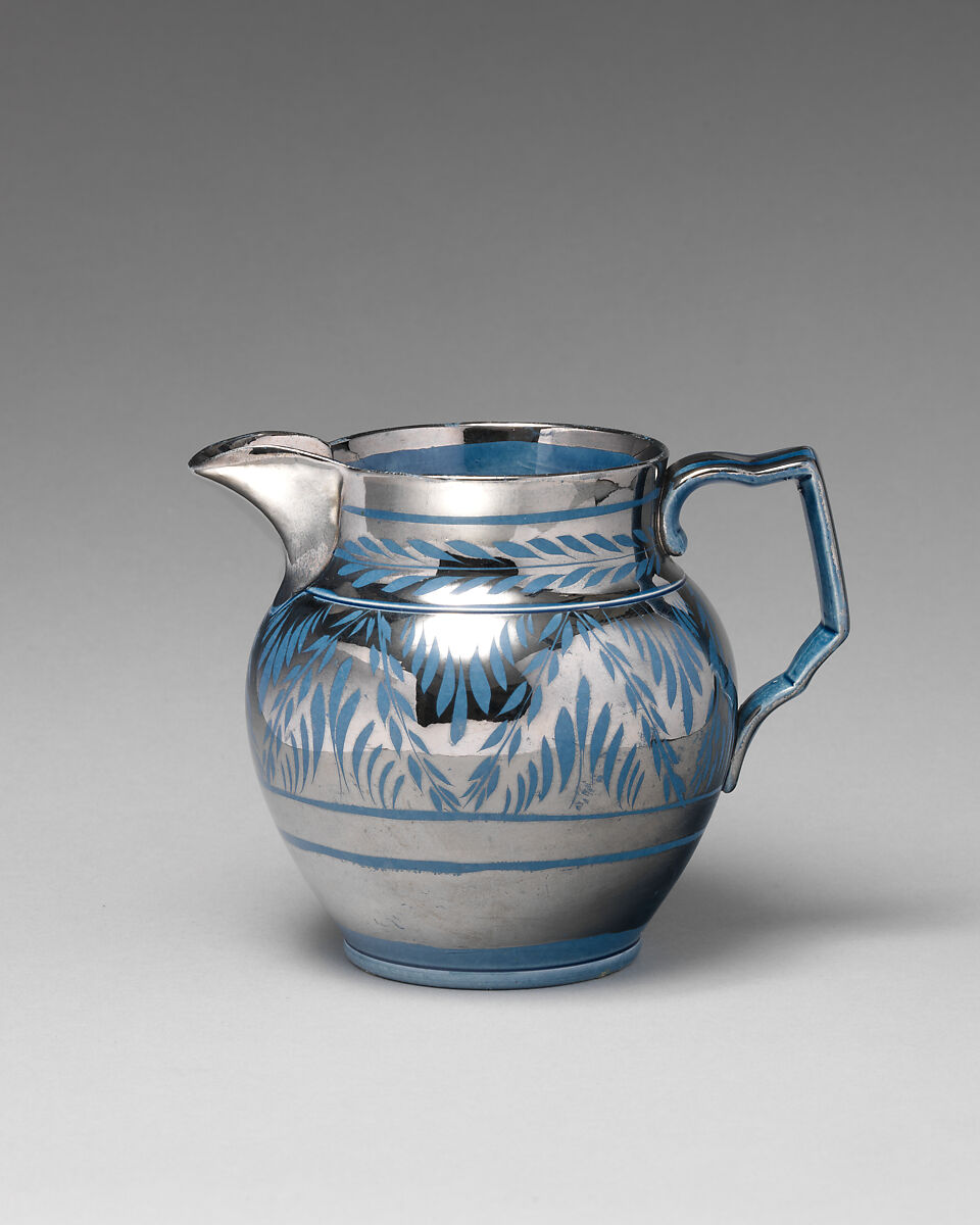 Jug, Lustered earthenware, British 