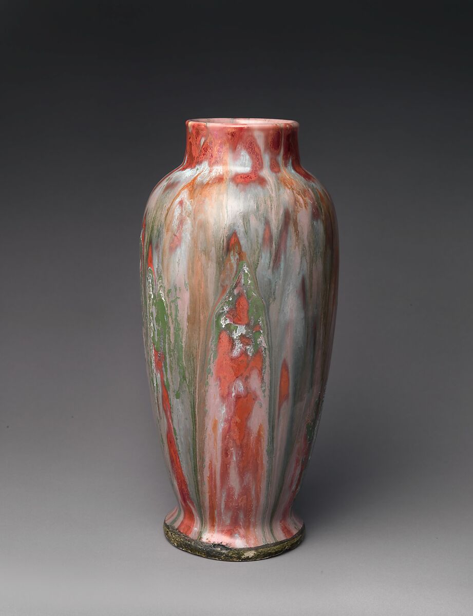 Vase, Hugh C. Robertson (1844–1908), Stoneware, American