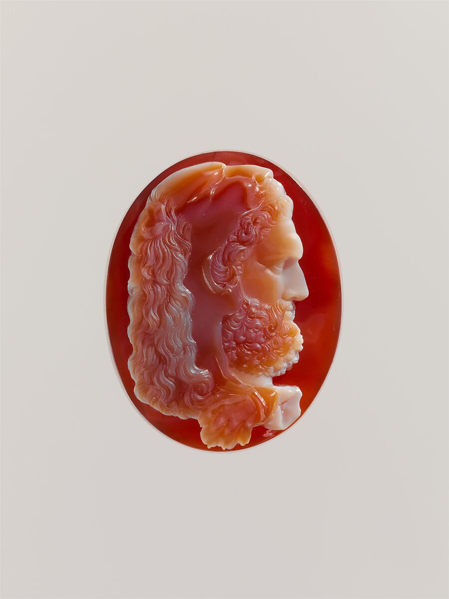 Head of Hercules, Sardonyx, Italian, probably Rome 