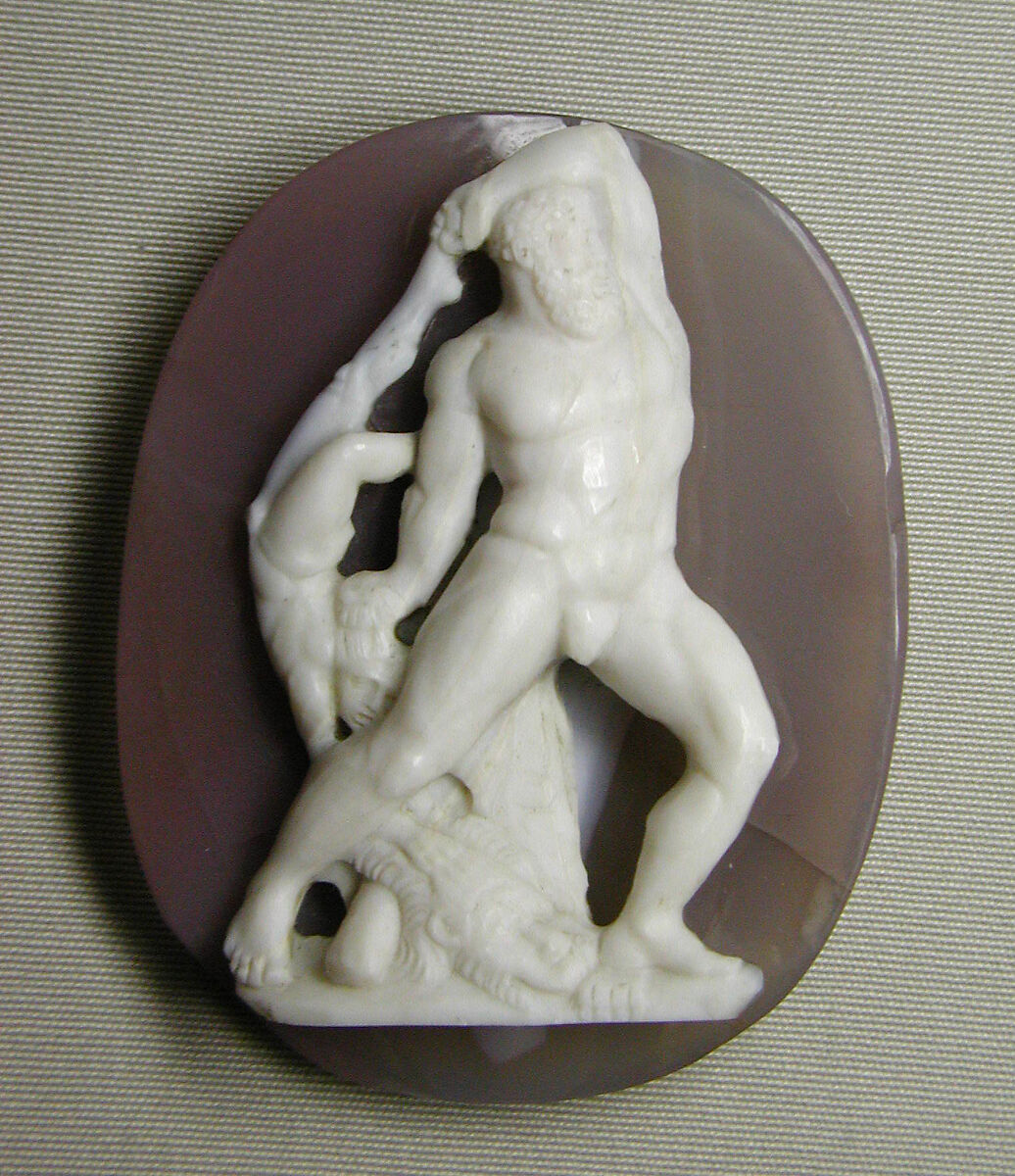 Hercules about to hurl Lichas into the sea, After a composition by Antonio Canova (Italian, Possagno 1757–1822 Venice), Onyx, Italian, probably Rome 