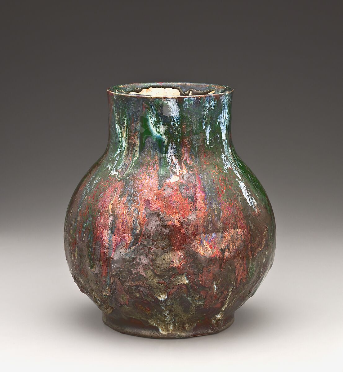 Vase, Hugh C. Robertson (1844–1908), Stoneware, American 