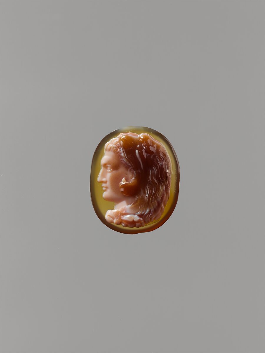 Head of Hercules, Giuseppe Girometti (Italian, Rome 1780–1851 Rome), Sardonyx, Italian, Rome 