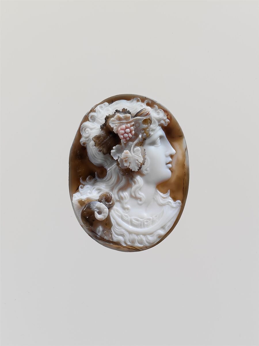 Bust of a bacchante, Nicola Morelli (Italian, 1771–1838), Onyx, Italian, Rome 