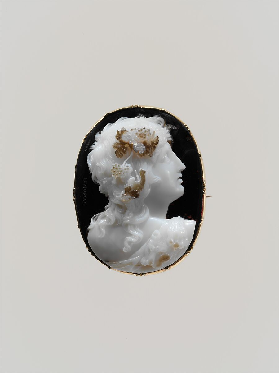 Bust of a bacchante, Nicola Morelli (Italian, 1771–1838), Onyx, Italian, Rome 