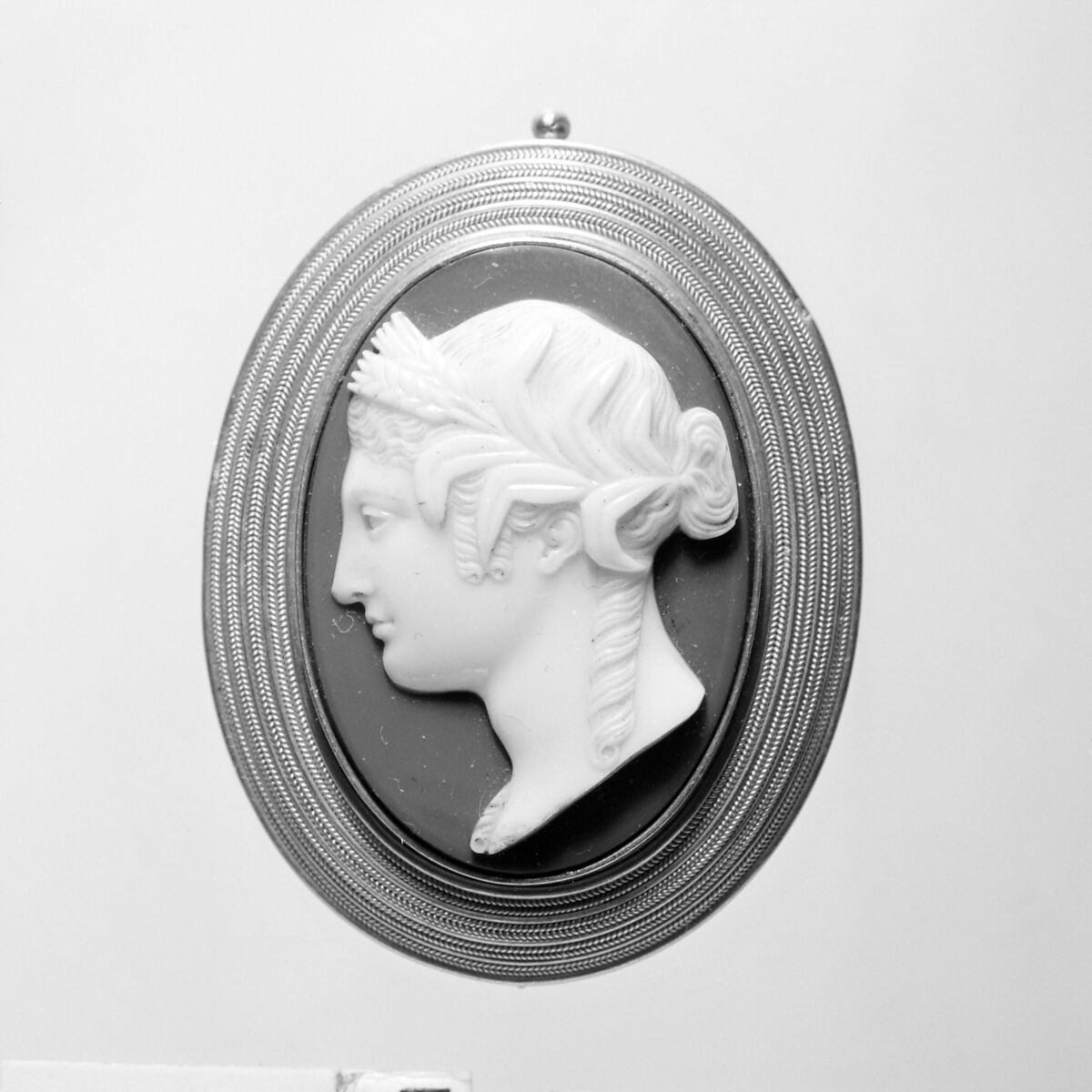 Ceres, Elena Pistrucci (British, 1822–1886), Onyx and gold, Italian, Rome 