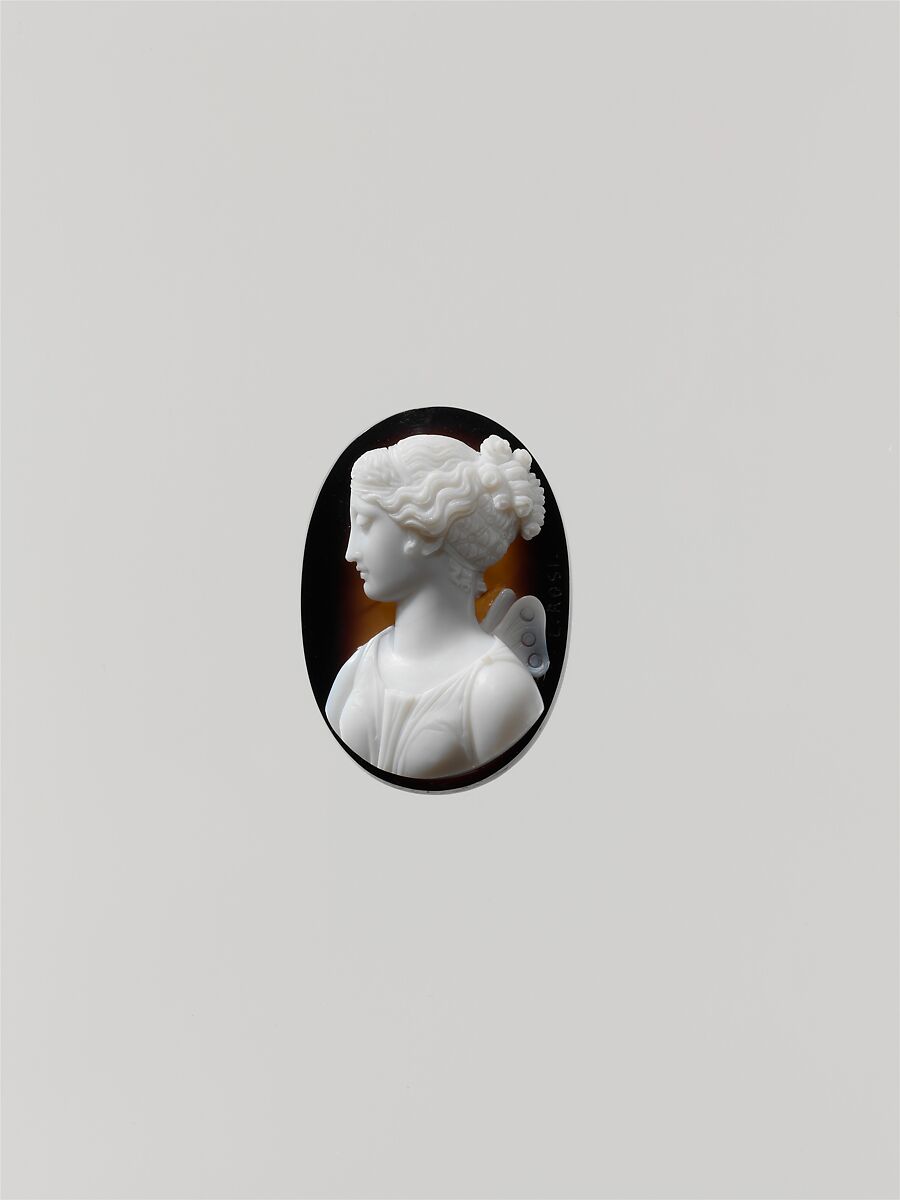 Bust of Psyche, Luigi Rosi (Italian, active Rome), Onyx, Italian, Rome 