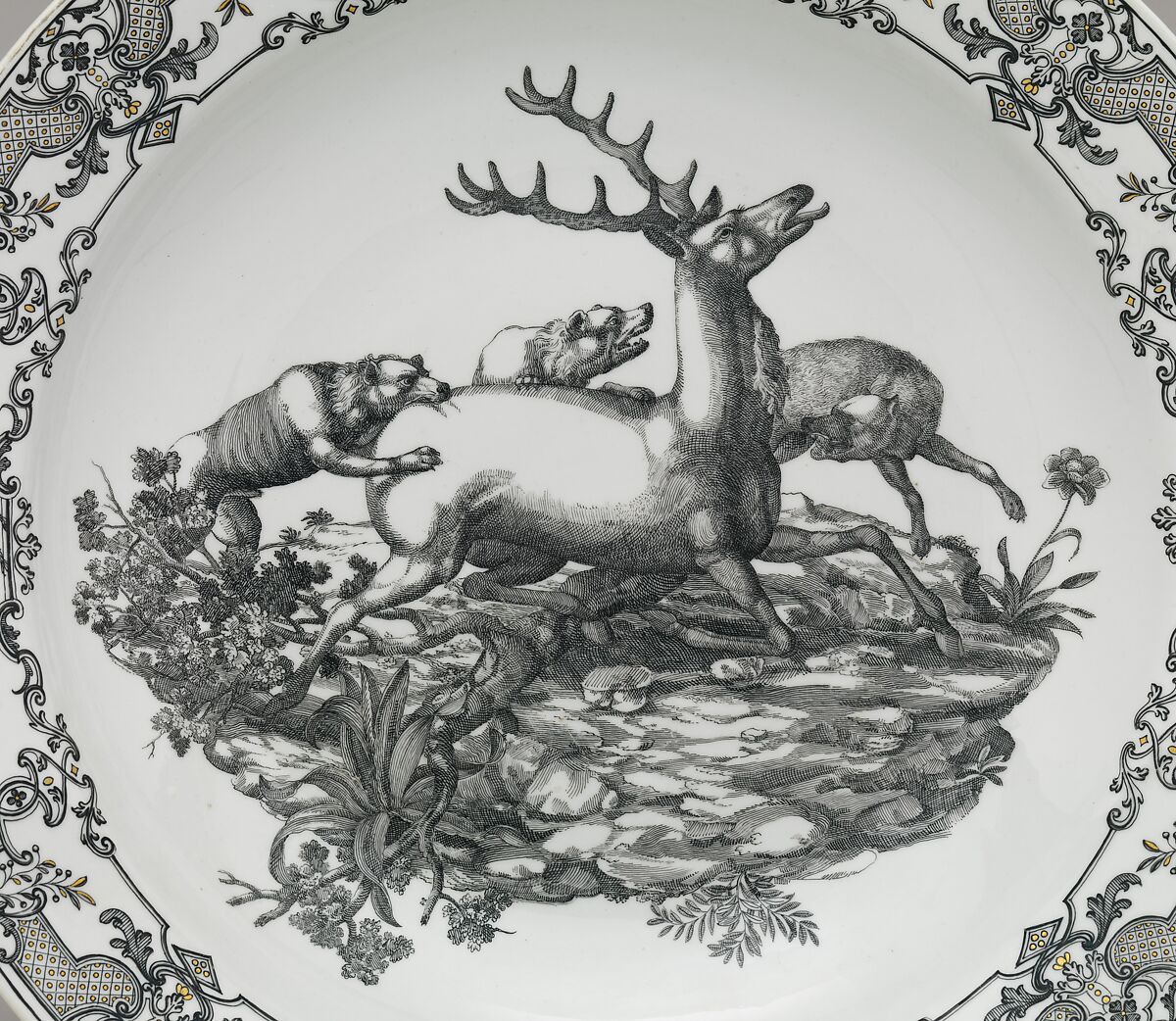 Charger, Vienna, Hard-paste porcelain, Austrian, Vienna