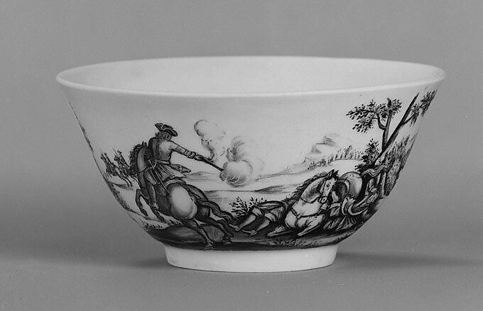 Teabowl, Meissen Manufactory (German, 1710–present), Hard-paste porcelain, German, Meissen with possibly German, Breslau (Wrocław) decoration