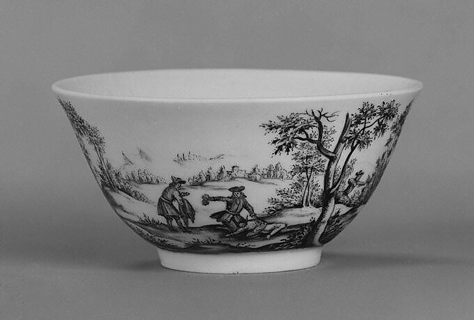Teabowl, Meissen Manufactory (German, 1710–present), Hard-paste porcelain, German, Meissen with possibly German, Breslau (Wrocław) decoration