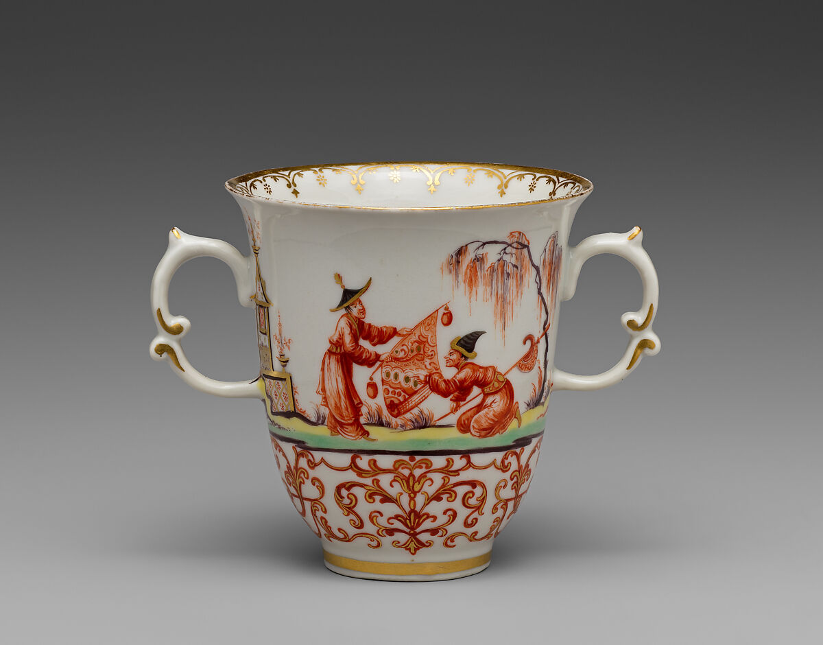Cup and saucer, Decoration probably by Johann Philip Dannhofer (1712–1790), Hard-paste porcelain, Austrian, Vienna