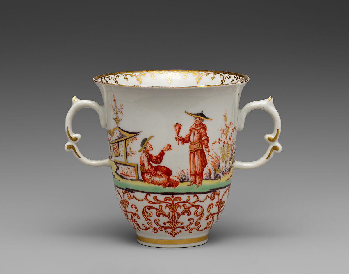 Cup and saucer, Decoration probably by Johann Philip Dannhofer (1712–1790), Hard-paste porcelain, Austrian, Vienna