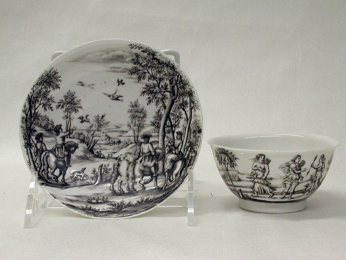 Teabowl and saucer, Meissen Manufactory (German, 1710–present), Hard-paste porcelain, German, Meissen 