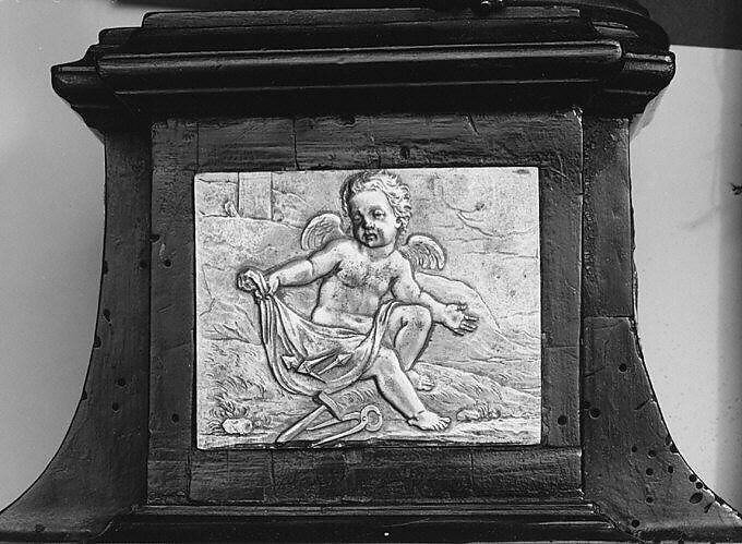 Christ at the Column, After a model by François Duquesnoy (Brussels 1594–1643 Livorno, Italy), Bronze; ebony, gilt bronze., French