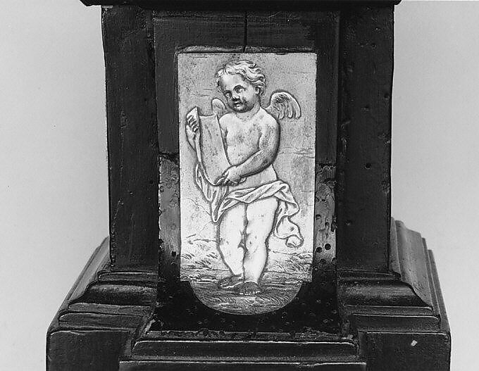 Christ at the Column, After a model by François Duquesnoy (Brussels 1594–1643 Livorno, Italy), Bronze; ebony, gilt bronze., French