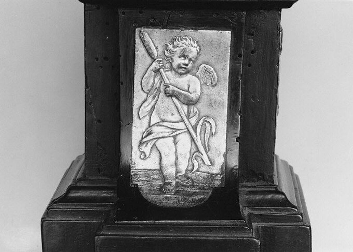 Christ at the Column, After a model by François Duquesnoy (Brussels 1594–1643 Livorno, Italy), Bronze; ebony, gilt bronze., French