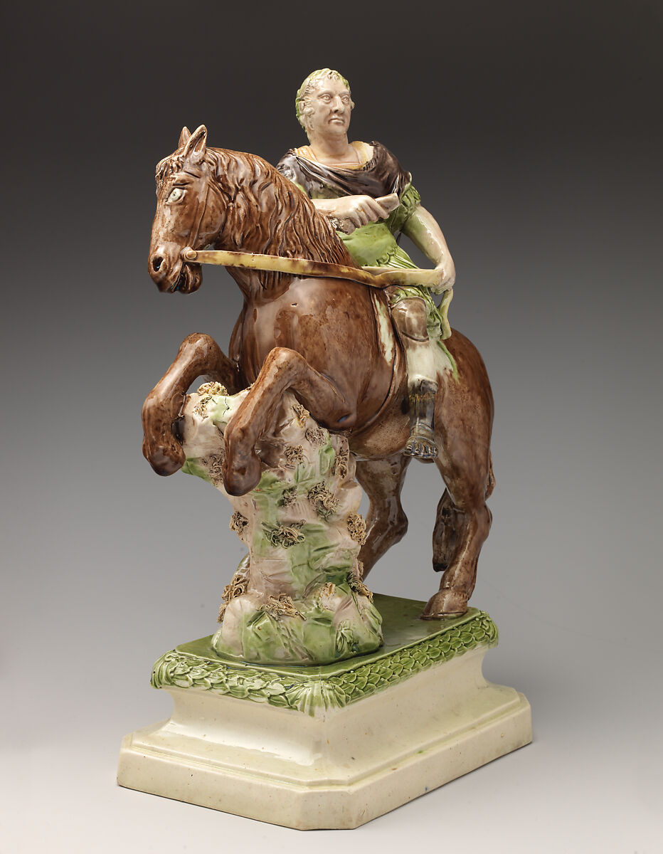William III as a Roman emperor, Ralph Wood the Younger (British, Burslem 1748–1795 Burslem), Lead-glazed earthenware, British, Burslem, Staffordshire