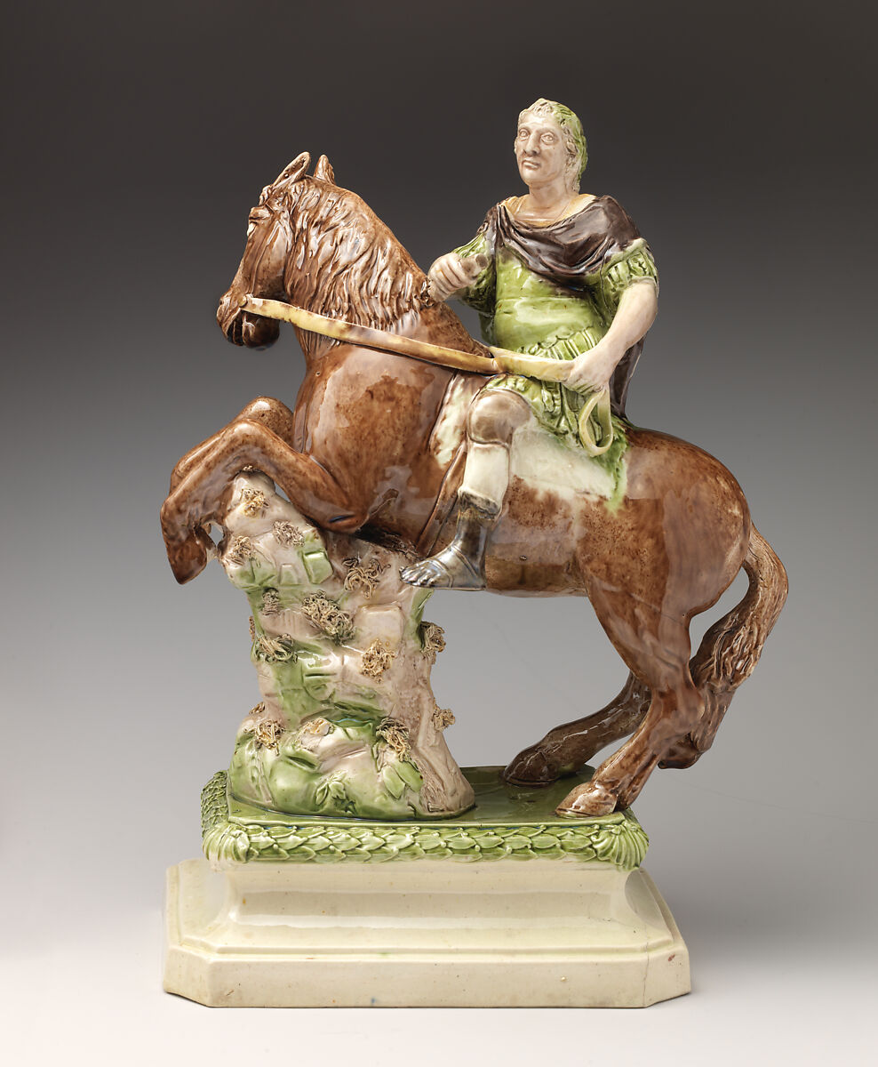 William III as a Roman emperor, Ralph Wood the Younger (British, Burslem 1748–1795 Burslem), Lead-glazed earthenware, British, Burslem, Staffordshire 