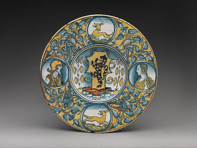 The Metropolitan Art Italian, of | | Saint Deruta Museum of with Mark Lion Dish