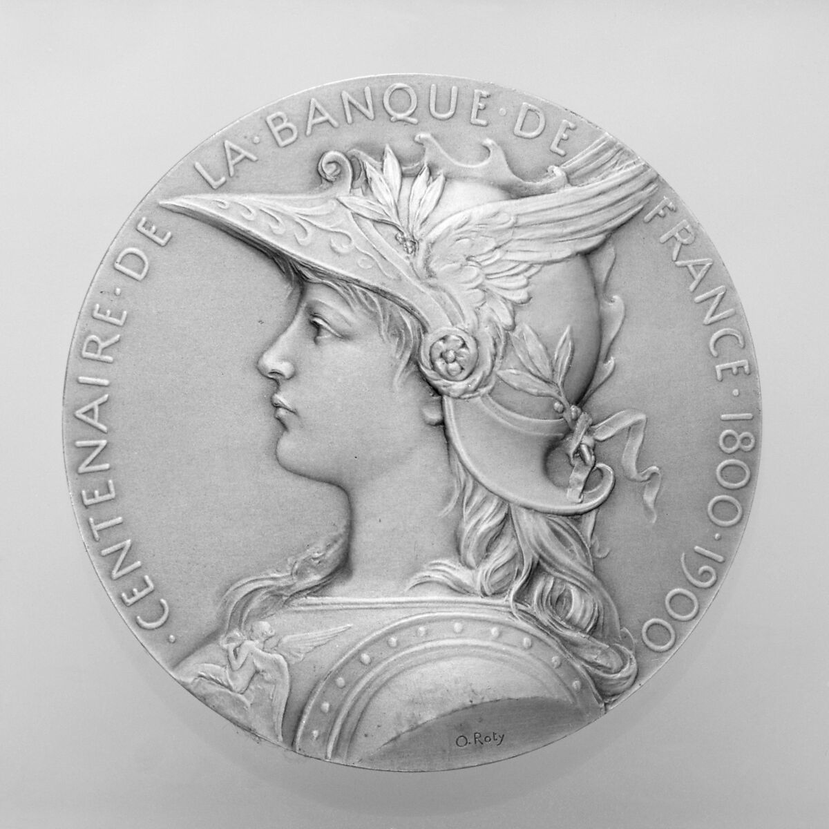 Centenary of the Bank of France, Louis-Oscar Roty (French, Paris 1846–1911 Paris), Silver, struck, French 