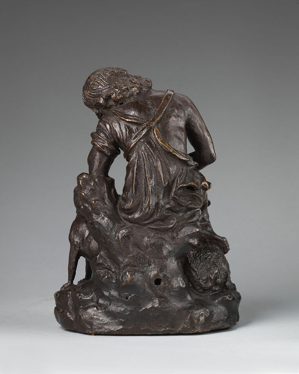 Adonis (or Meleager?) seated on a boar, Bronze, British