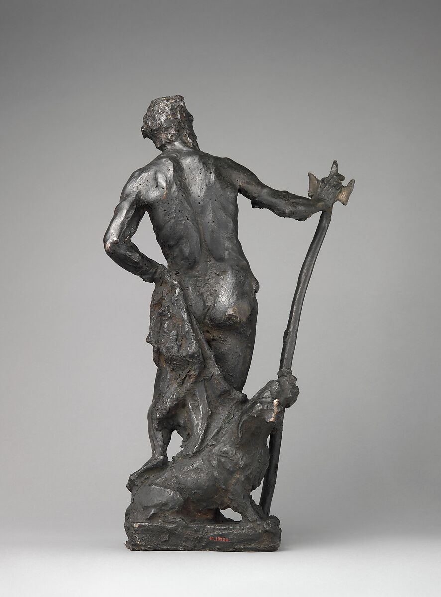 Pluto and Cerberus, Attributed to Tiziano Aspetti (Italian, 1565–1607), Bronze, dark brown patina, Italian, Venice