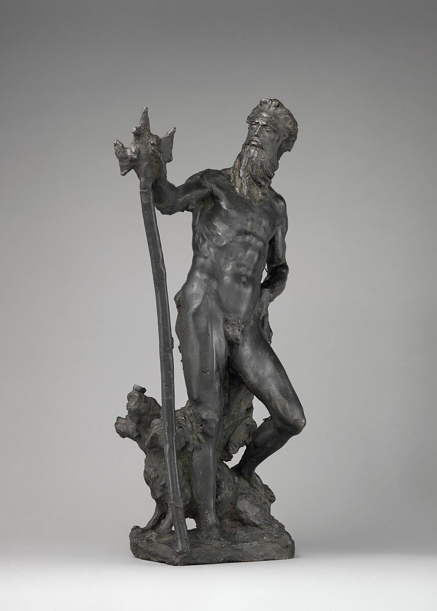Pluto and Cerberus, Attributed to Tiziano Aspetti (Italian, 1565–1607), Bronze, dark brown patina, Italian, Venice