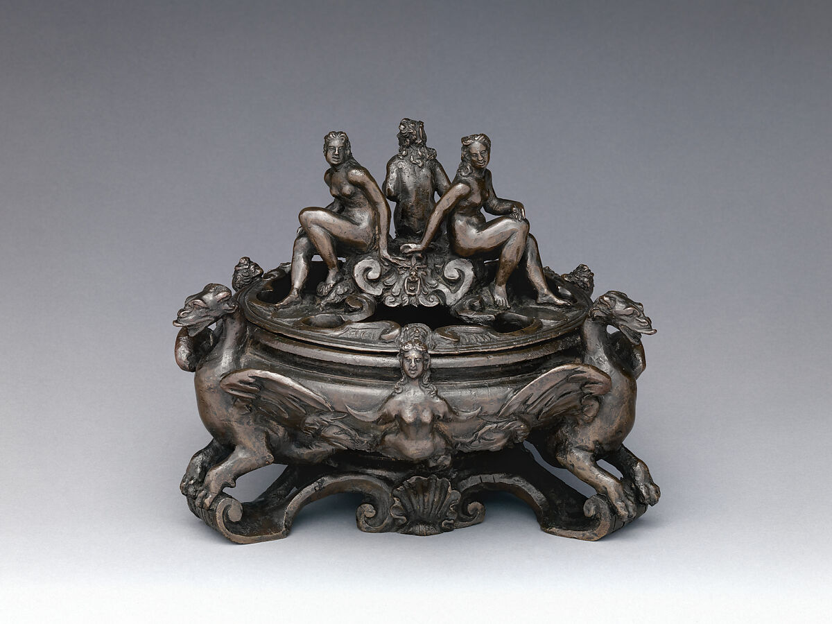 Bowl with cover (perfume burner), Giuseppe de' Levi (Italian, Verona 1522–1611/14 Verona), Bronze, Italian, Verona