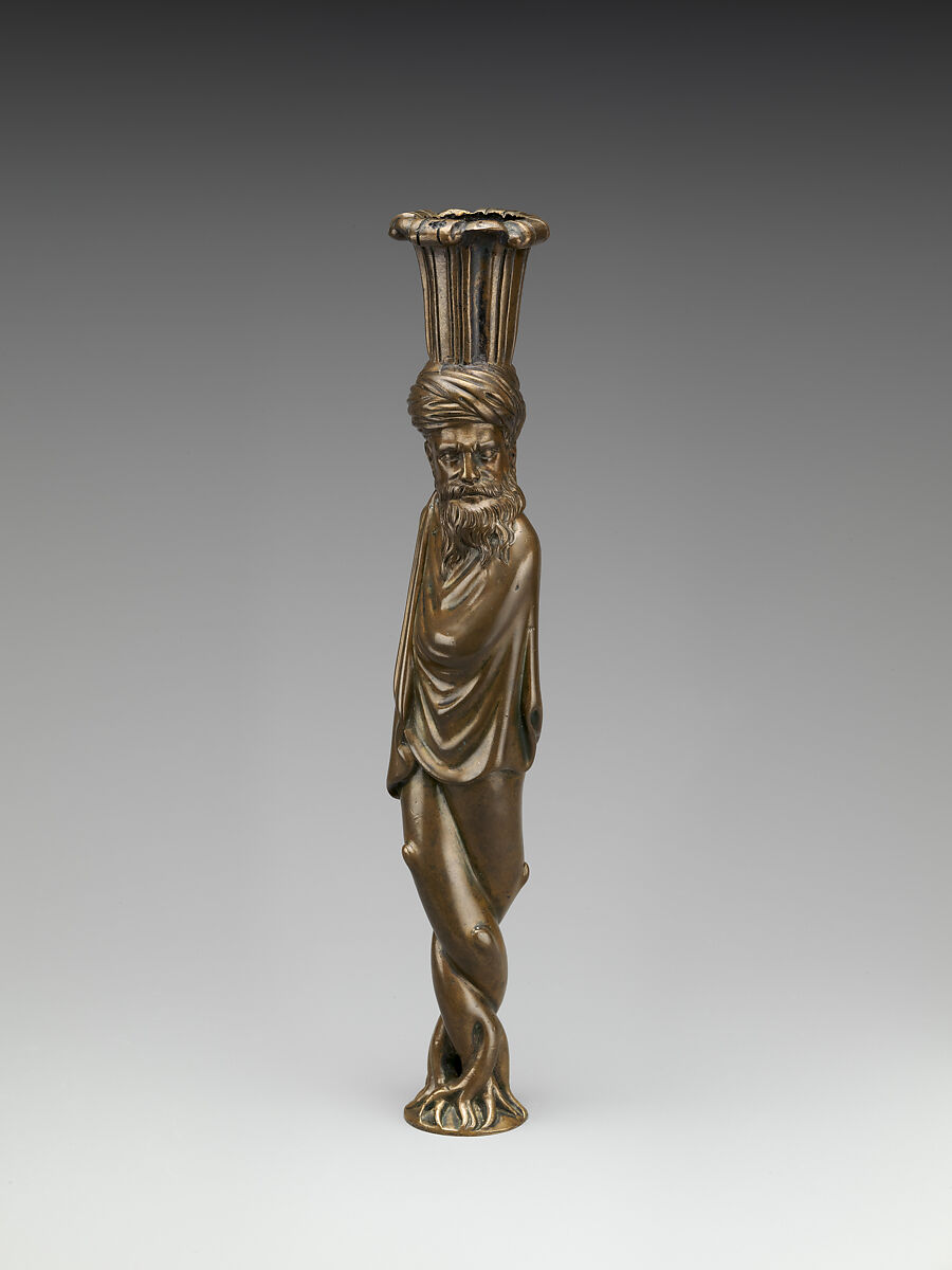 Candlestick, Agostino Veneziano (Agostino dei Musi)  Italian, Low zinc brass, German