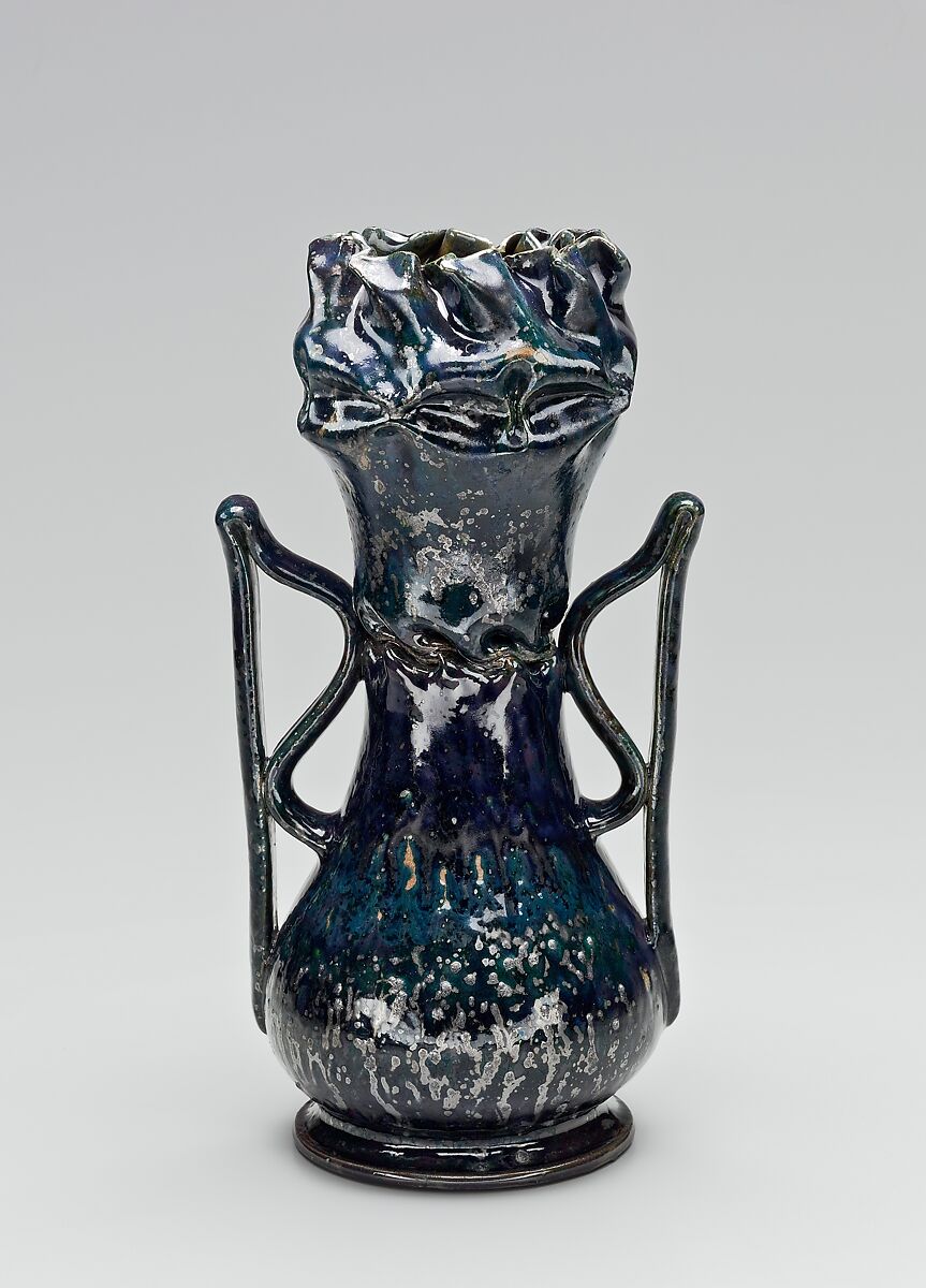 Vase, George E. Ohr (American, Biloxi, Mississippi 1857–1918  Biloxi, Mississippi), Earthenware, American 