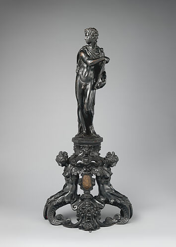Andiron with figure of Orpheus (one of a pair)