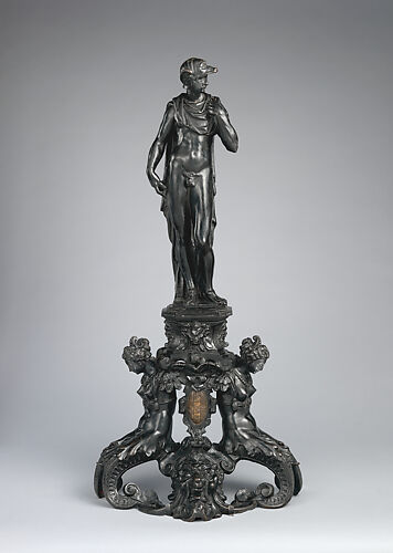 Andiron with figure of Mercury (one of a pair)