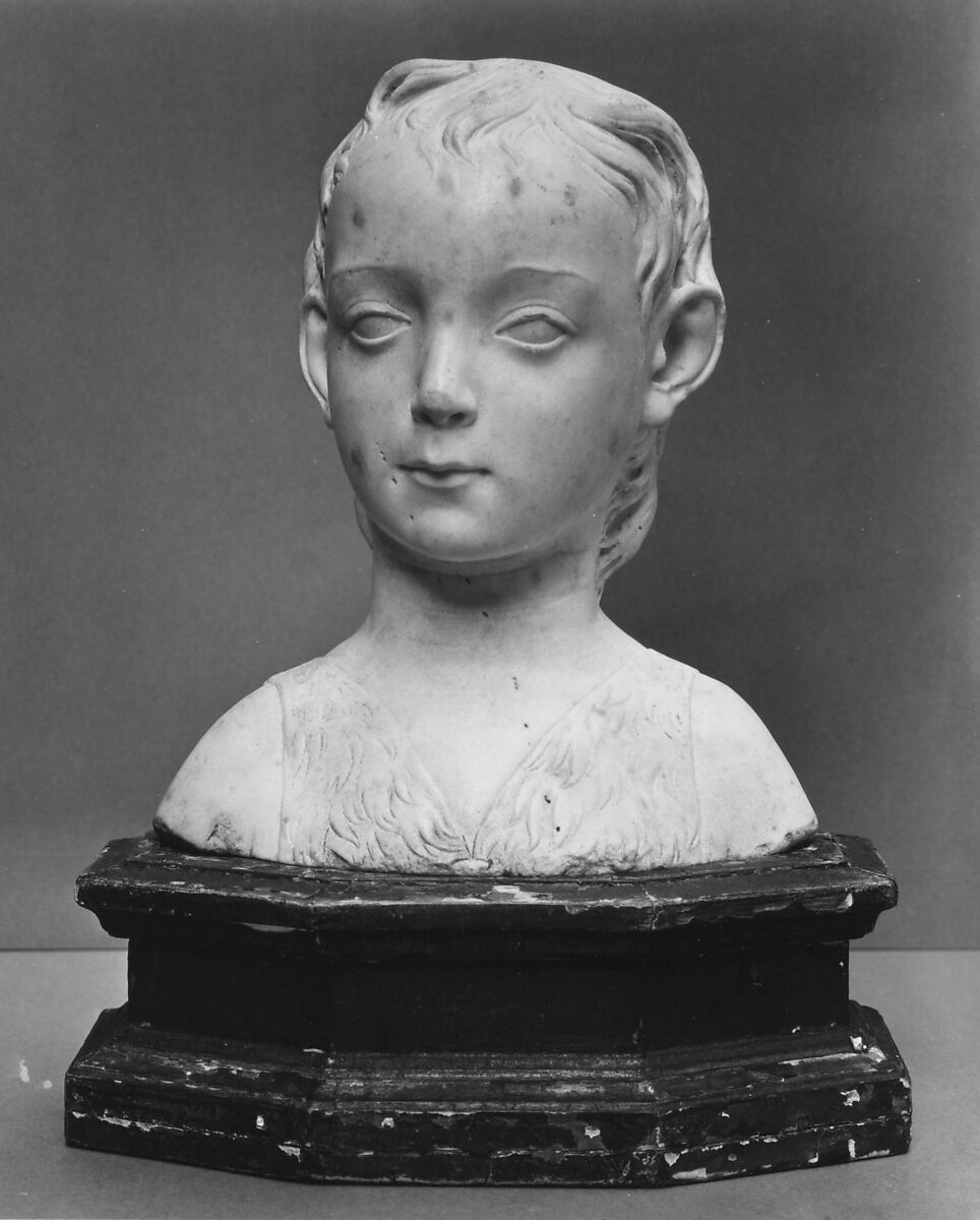 Saint John the Baptist, Manner of Antonio Rossellino (Italian, Settignano 1427–ca. 1479 Florence), Marble, Italian, Florence