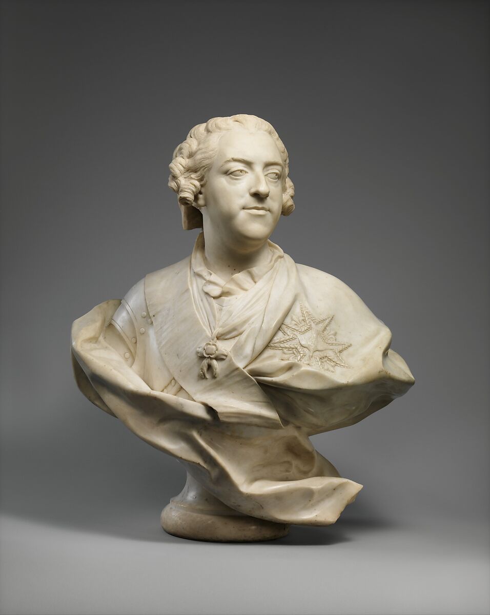 Louis XV (1710–1774), King of France, Jean-Baptiste Lemoyne the Younger (French, Paris 1704–1778 Paris), White marble, French, Paris 