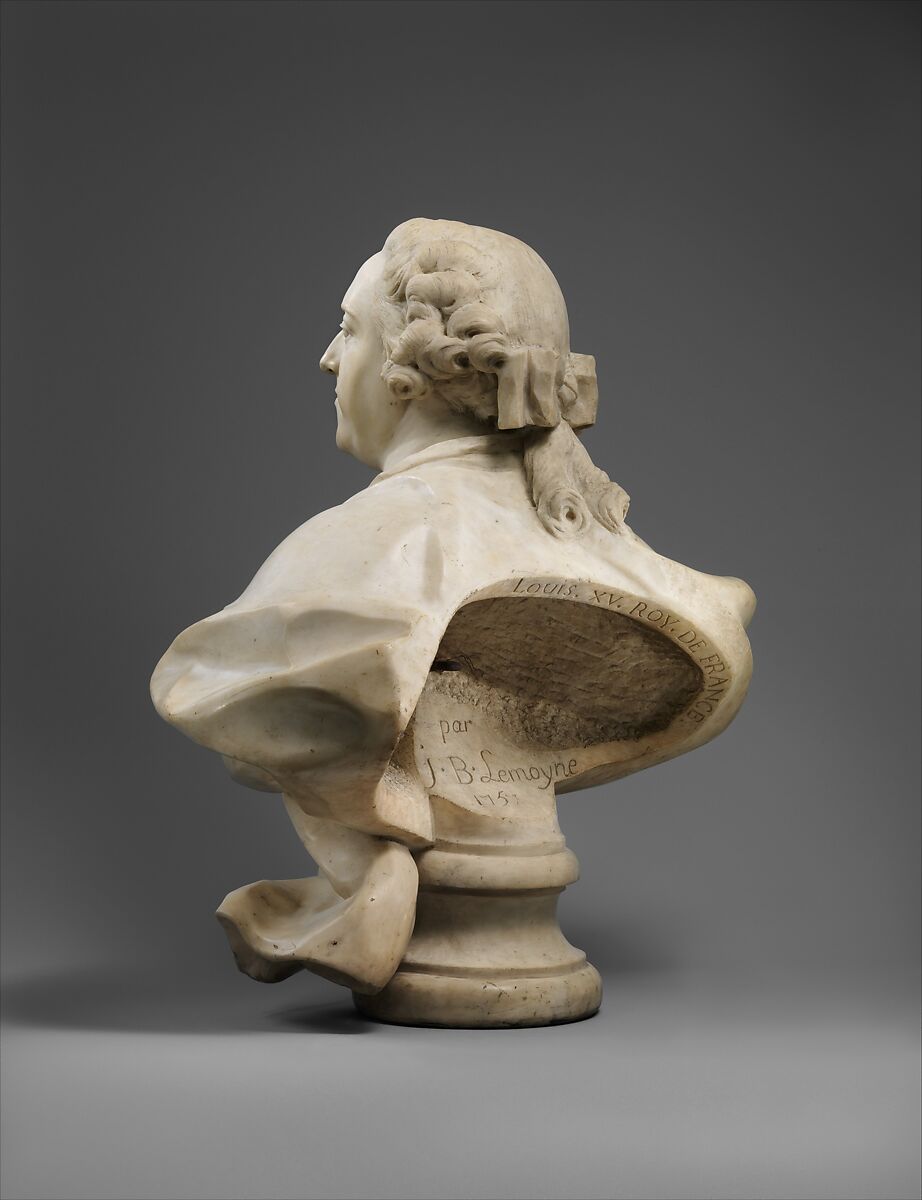 Louis XV (1710–1774), King of France, Jean-Baptiste Lemoyne the Younger (French, Paris 1704–1778 Paris), White marble, French, Paris