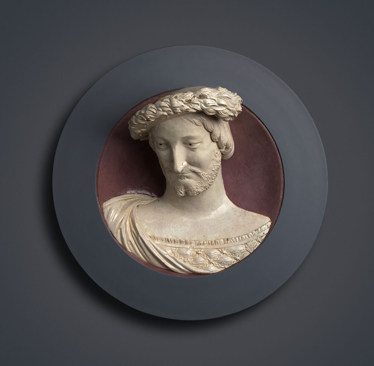 François I (1494–1547), king of France, Girolamo della Robbia (Italian, 1488–1566)  , or, Glazed terracotta, French