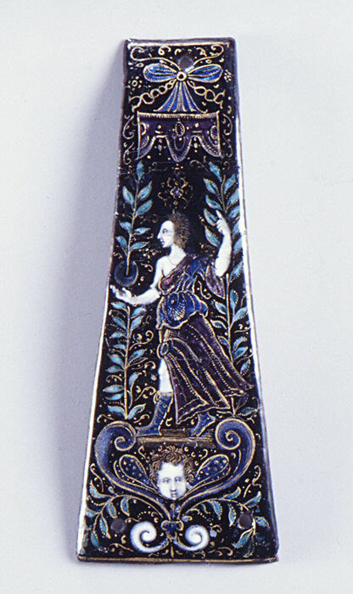 Luna or Diana, Attributed to Joseph Limosin, Painted enamel on copper, partly gilt, French, Limoges 
