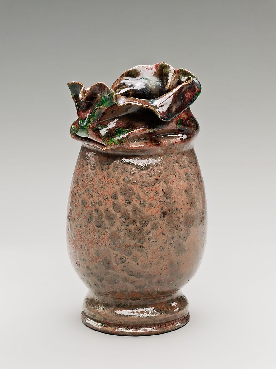 Vase, George E. Ohr (American, Biloxi, Mississippi 1857–1918  Biloxi, Mississippi), Earthenware, American 